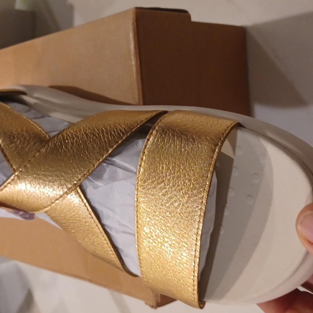 VIONIC HARMONY RX GOLD LEATHER WOMEN'S SANDALS NWB - Picture 5 of 7